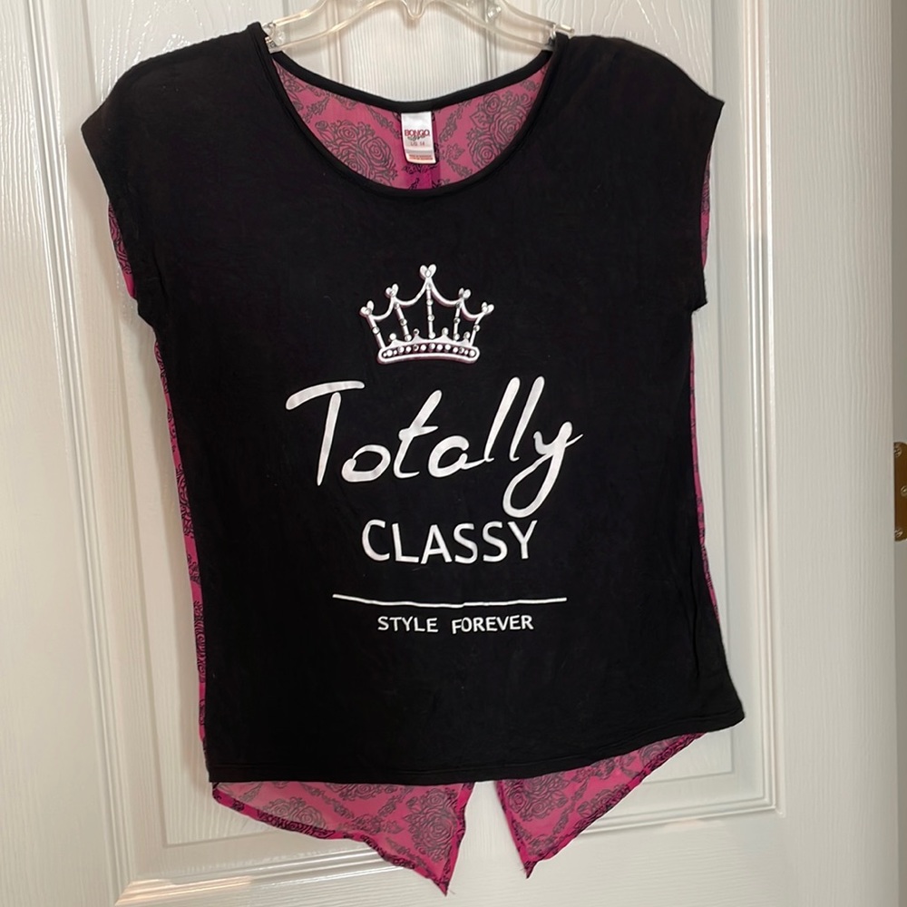Bongo girls, cute top labeled a size large 14